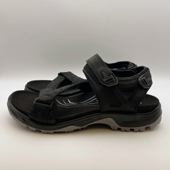 Ecco Men\'s Yucatan Coast Sandal US 11-11.5 EU 45 Black Leather Casual Sporty NIB main image 9